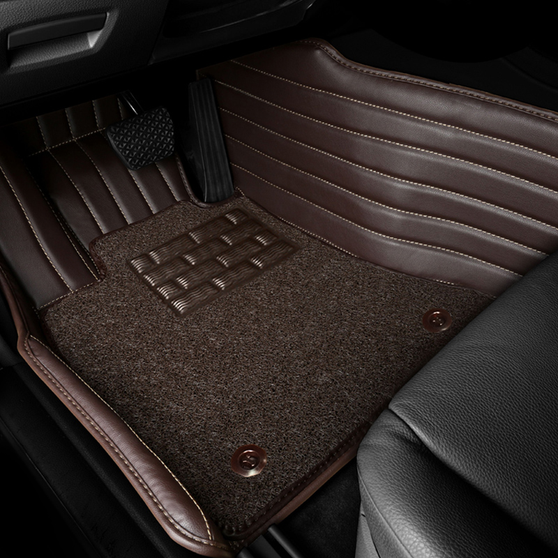 车小孩 咖色脚垫