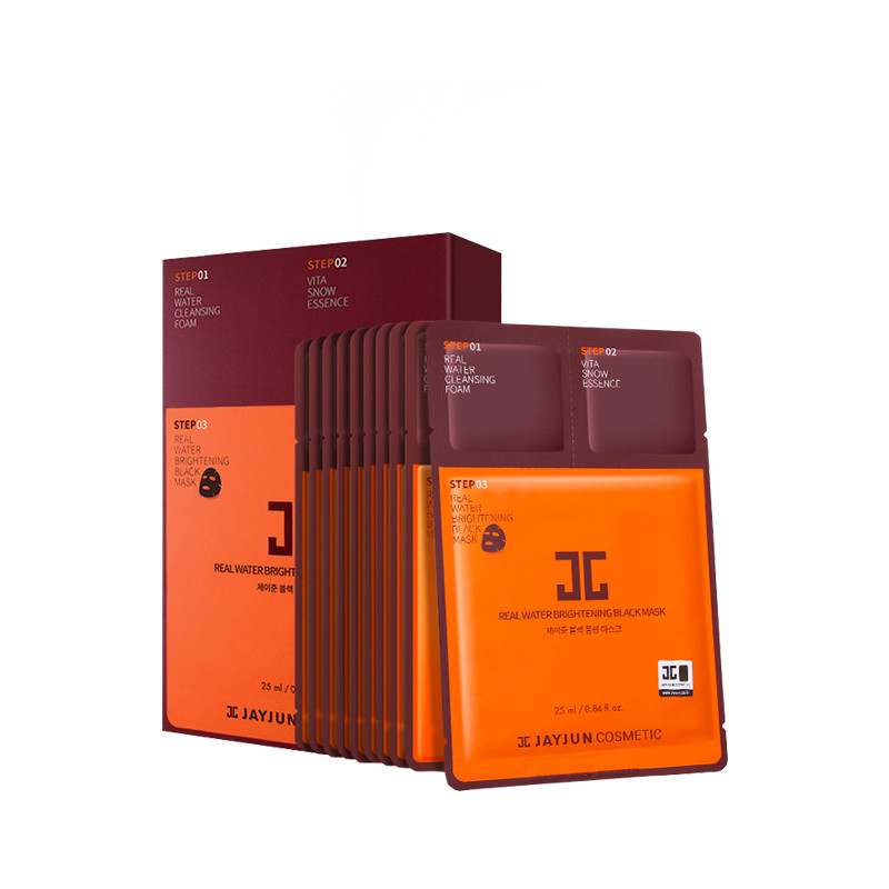 捷俊 黑色水光三部曲面膜