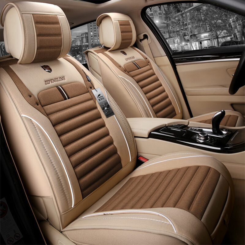 紫风铃仿亚麻汽车座套