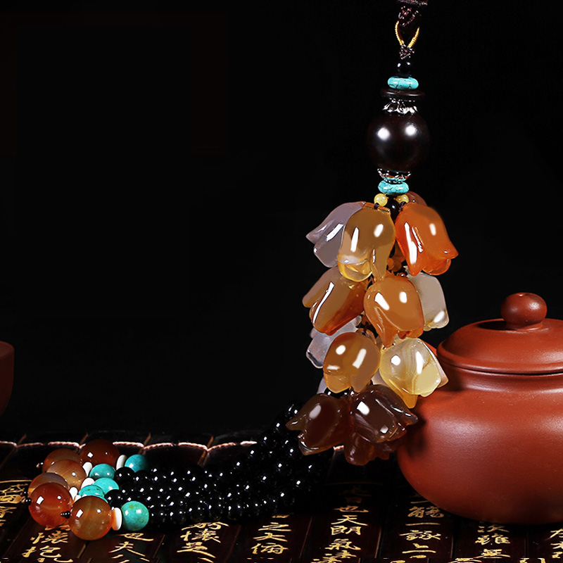 车之倩 玉髓莲花 挂饰