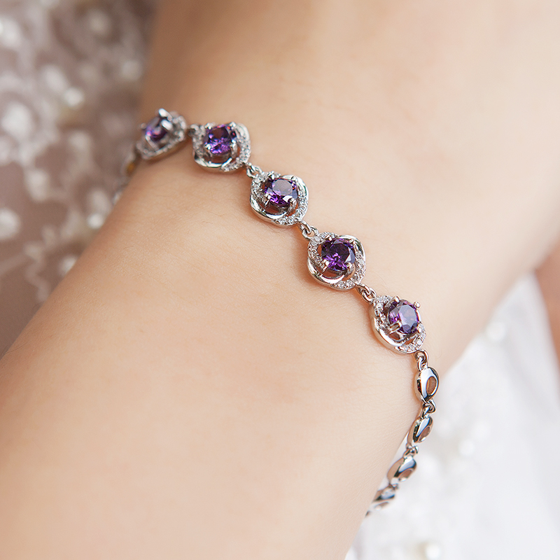银千惠 天然紫水晶手链