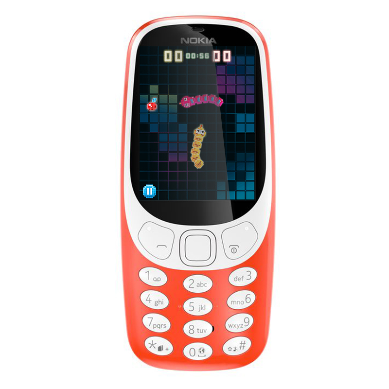 诺基亚3310 红色直板老人机