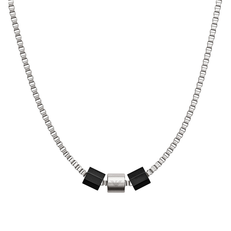 阿玛尼镶钻串珠项链