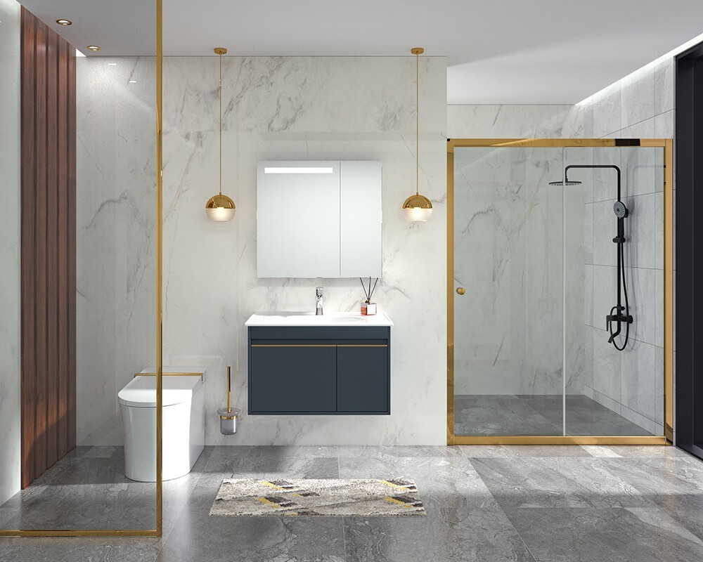 轻奢风卫生间正当红,可以这么搭-JinMo之家