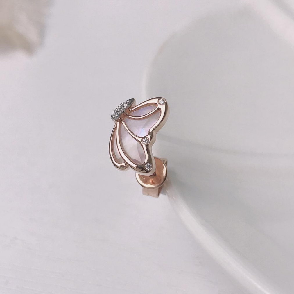 谢瑞麟蝴蝶钻石耳钉，戴上就是人间富贵花-JinMo之家