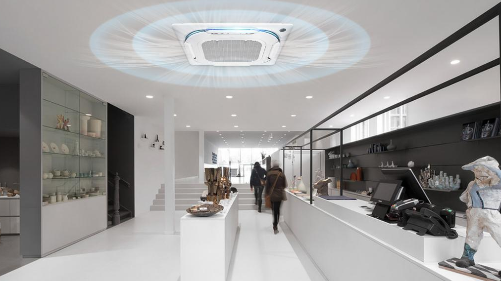 店铺空调就选美的天花机中央空调，绝对不后悔！的第3张示图