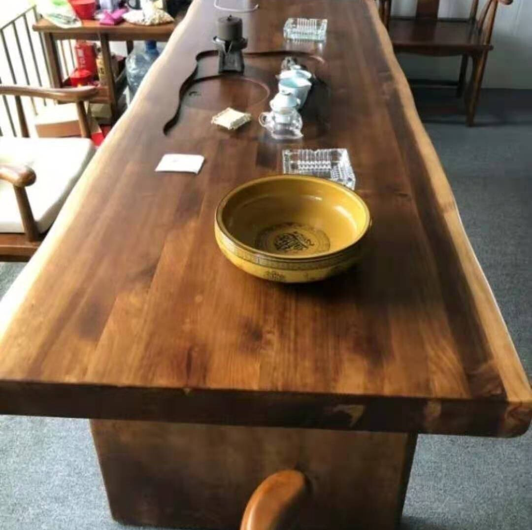 新中式实木茶桌椅组合实测，简约现代禅意泡茶的第2张示图