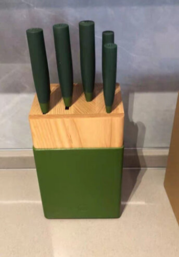 双立人刀具六件套：玫瑰金刀面减少粘附，分体刀架美观易洁-JinMo之家