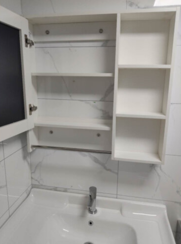 希箭卫浴四件套：实木柜体防潮耐用，空气增压舒适淋洗-JinMo之家