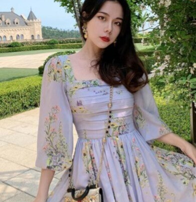 印花连衣裙让你美美哒，让你美得发紫的第2张示图