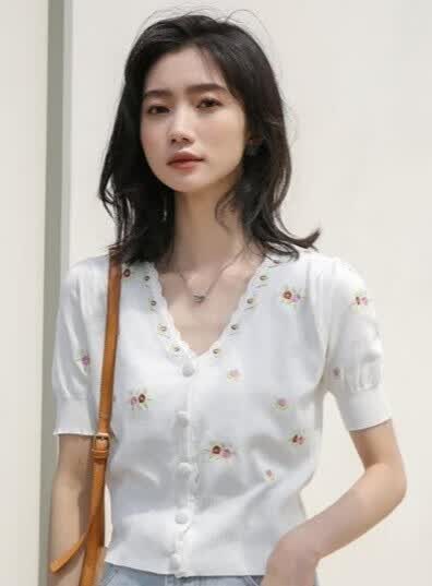 很火的网红款V领针织衫，非常潮流的第4张示图