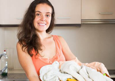 LG洗衣机清洗干净，上身舒适让家人满足！