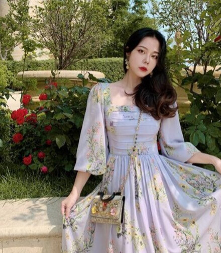 印花连衣裙让你美美哒，让你美得发紫的第3张示图