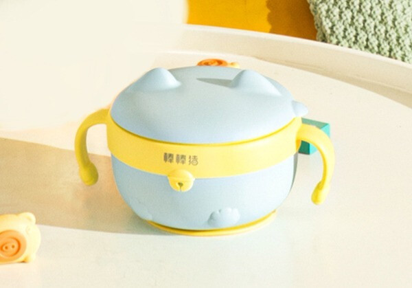 棒棒猪辅食碗，三层隔热，有效避免烫手的第1张示图