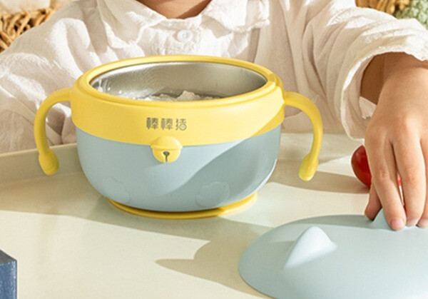 棒棒猪辅食碗，三层隔热，有效避免烫手的第3张示图