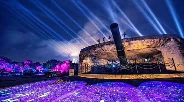 胡里山炮台光影秀,光影盛宴再造夜游新地标-JinMo之家