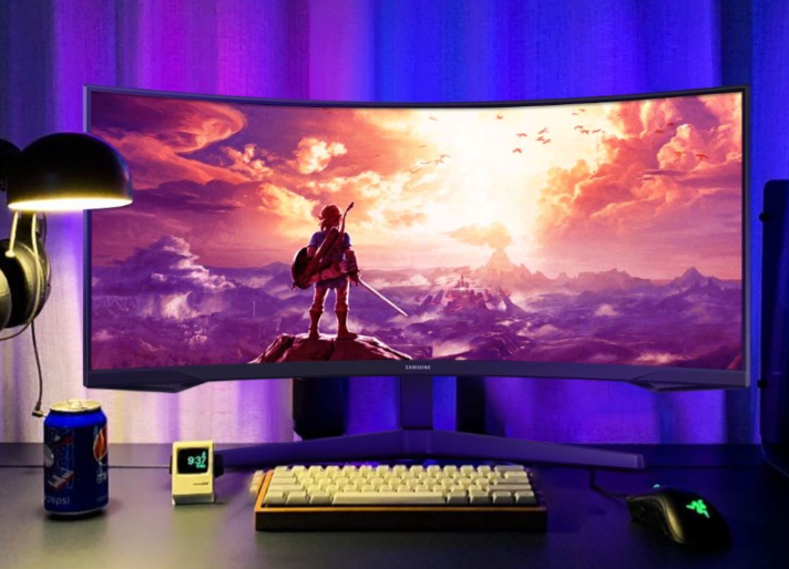 电竞桌面如何搭配？三星曲面大屏让娱乐氛围瞬间拉满的第5张示图