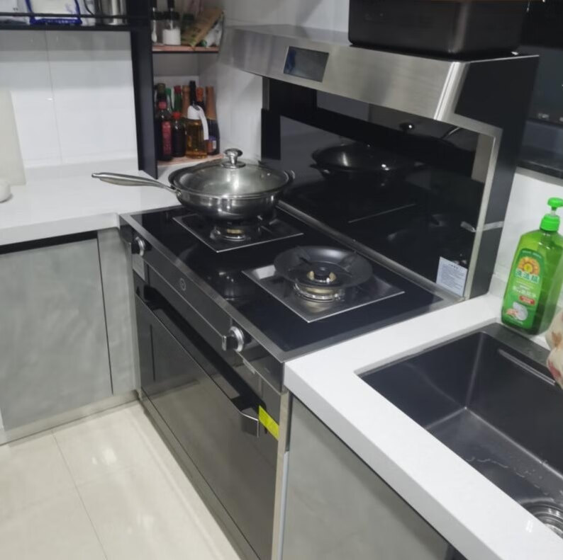 荣事达头部彩屏款一体灶测评:轻松提升厨房格调-JinMo之家