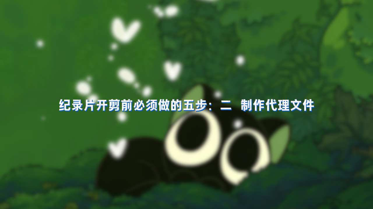 纪录片开剪前必须做的五步:二 制作代理文件