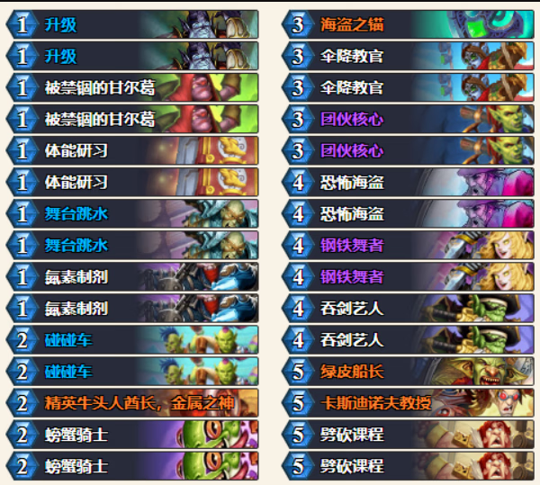 《炉石传说》武器突袭战卡组推荐