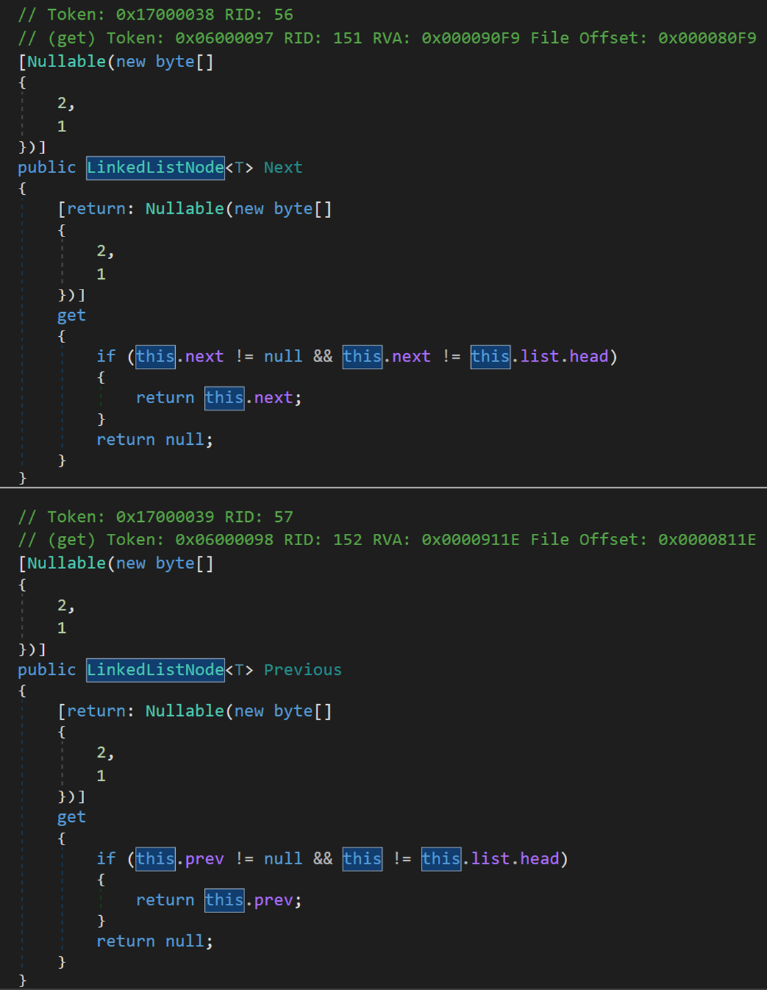 [数据结构-线性表1.2] 链表与 LinkedList<T>（.NET 源码学习）