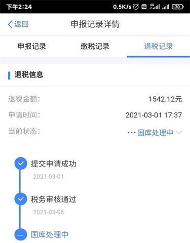 《个人所得税》退税有人到账了吗