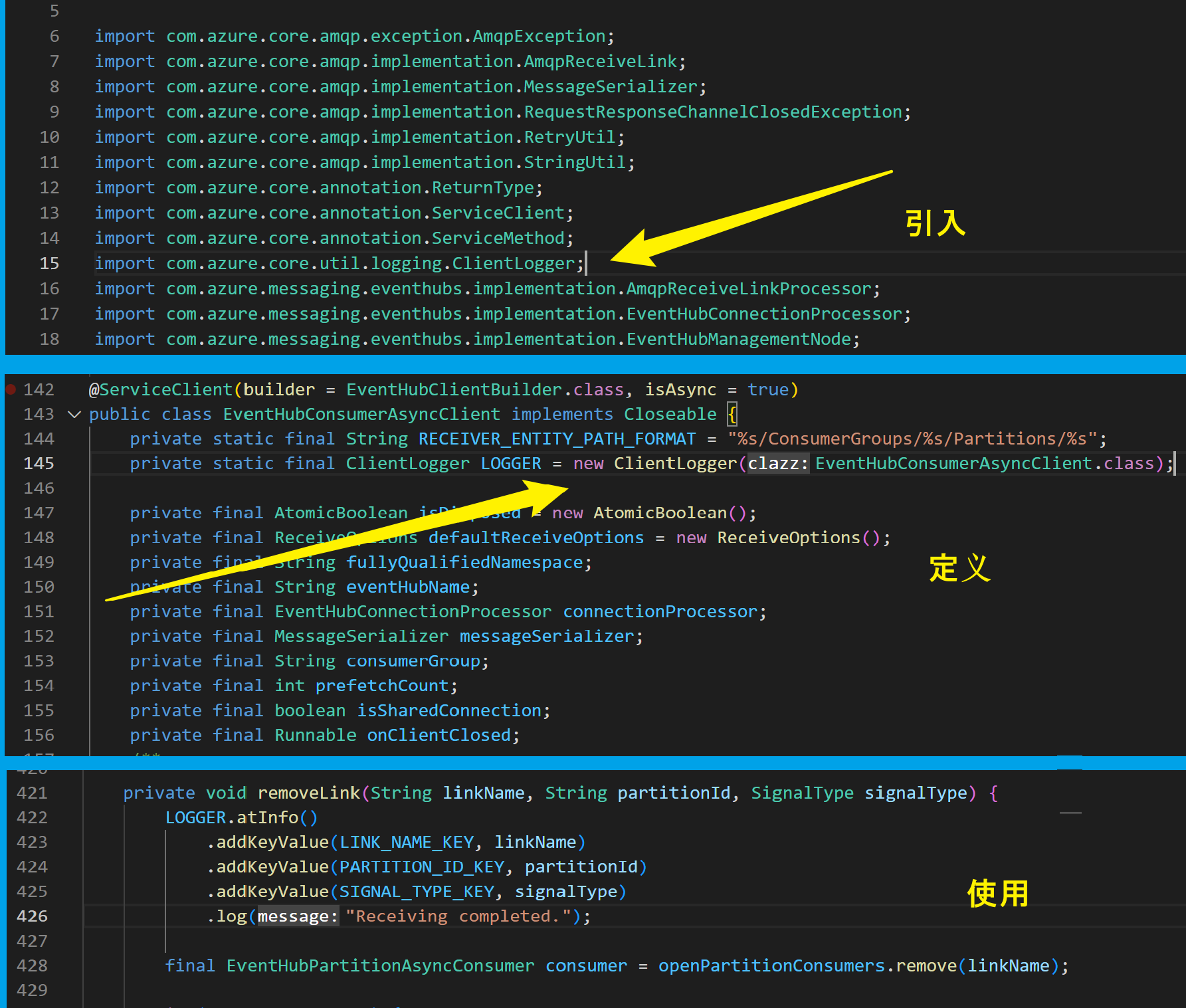 【Azure 事件中心】 org.slf4j.Logger 收集 Event Hub SDK(Java) 输出日志并以文件形式保存