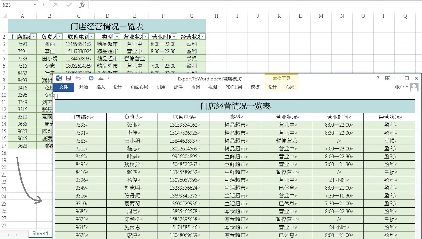 如何通过Java导出带格式的 Excel 数据到 Word 表格