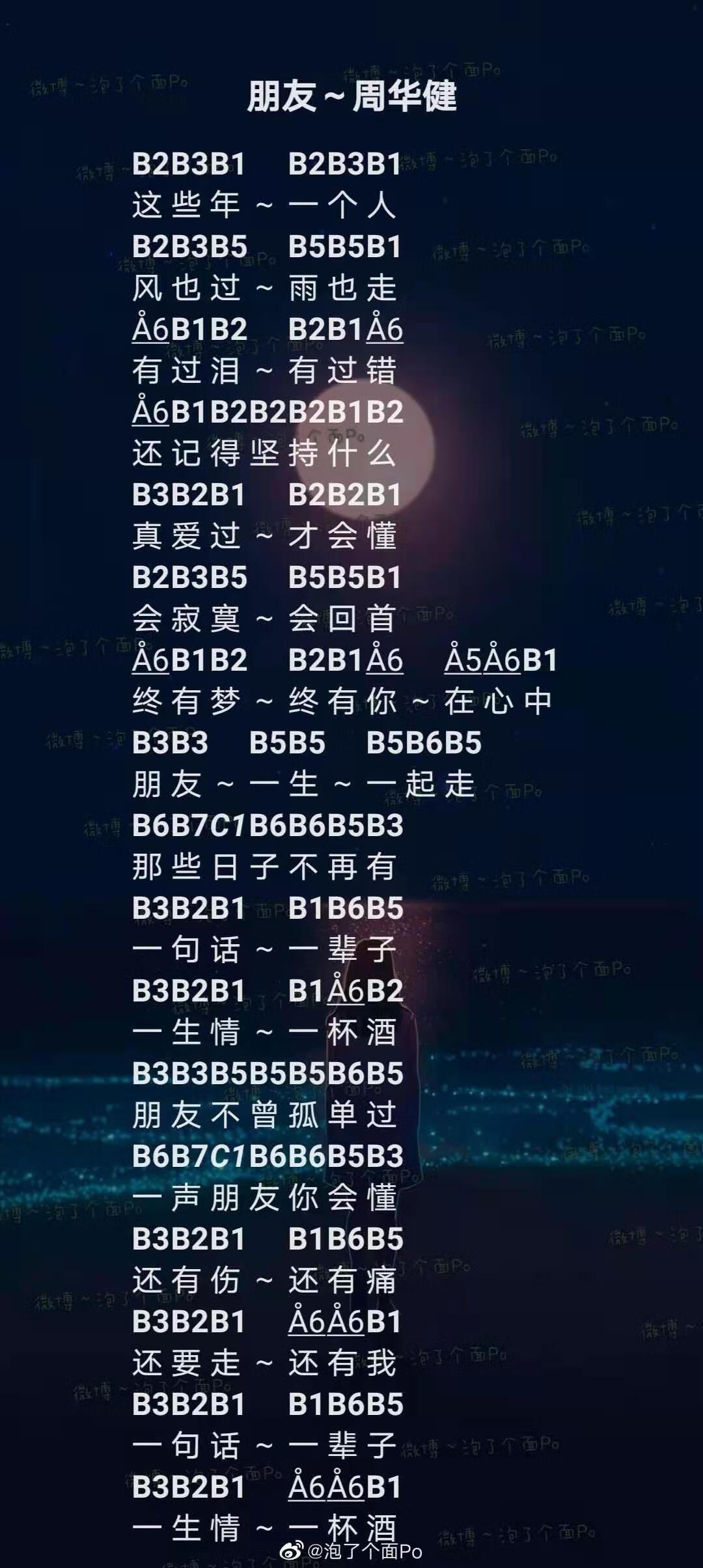 《光遇》朋友乐谱分享
