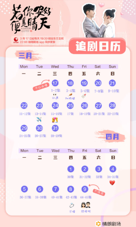若你安好便是晴天追剧日历