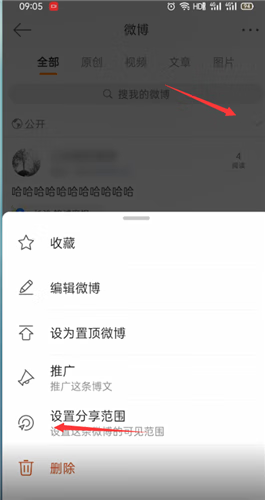 《微博》怎么设置不让别人看我的微博