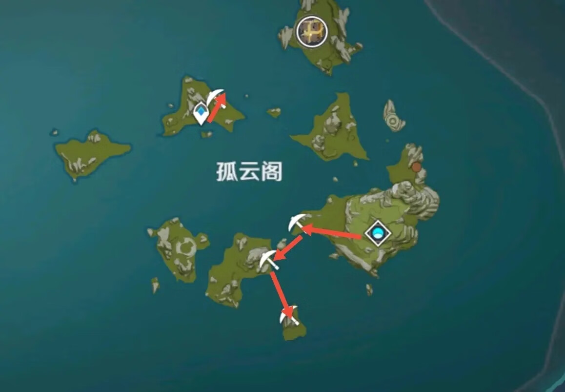 《原神》魔晶矿采集路线图