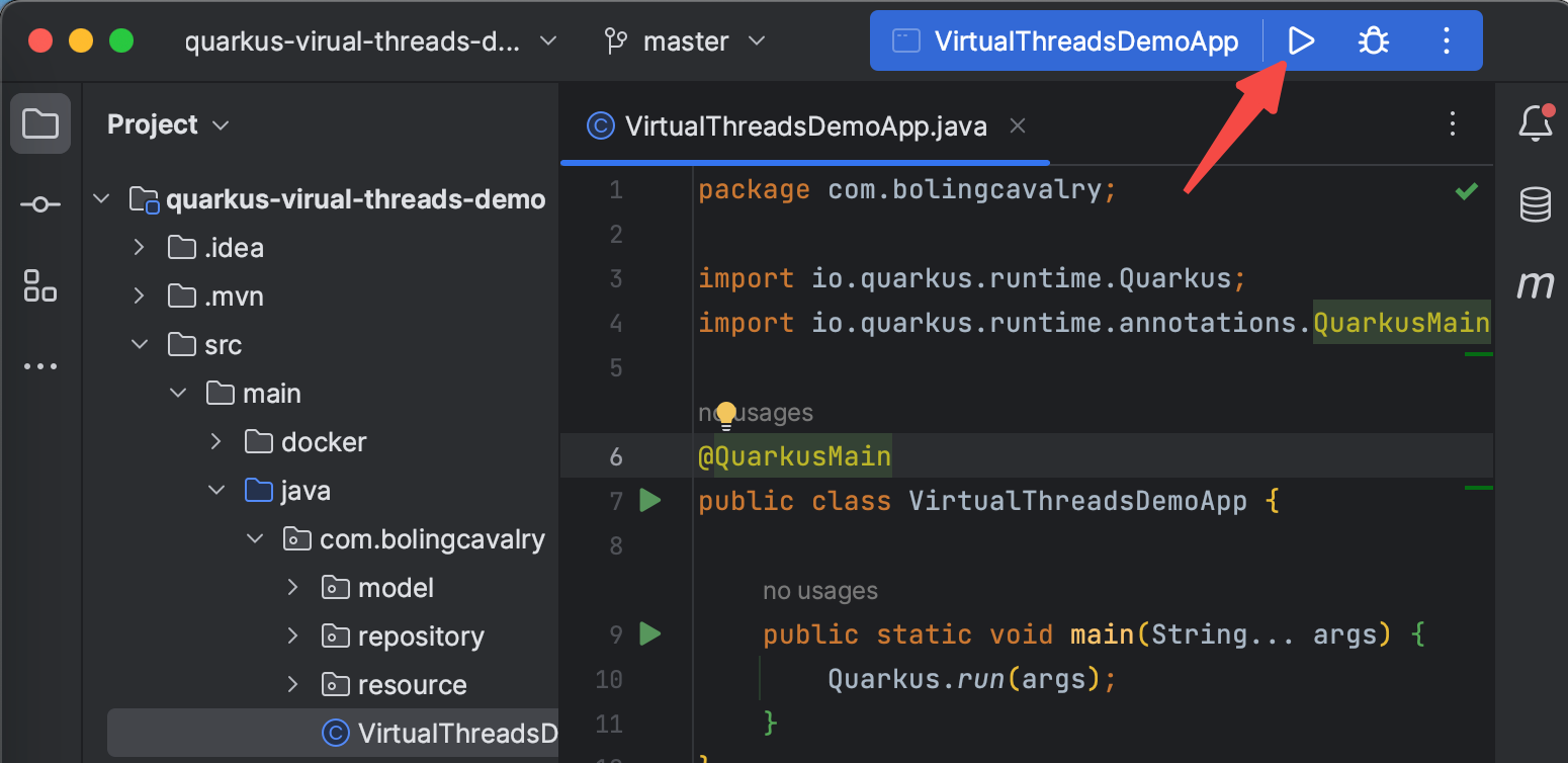 支持JDK19虚拟线程的web框架，之二：完整开发一个支持虚拟线程的quarkus应用