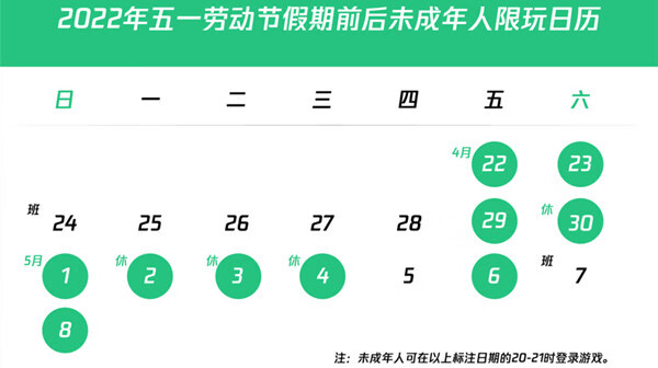 《王者荣耀》五一劳动节限玩时间