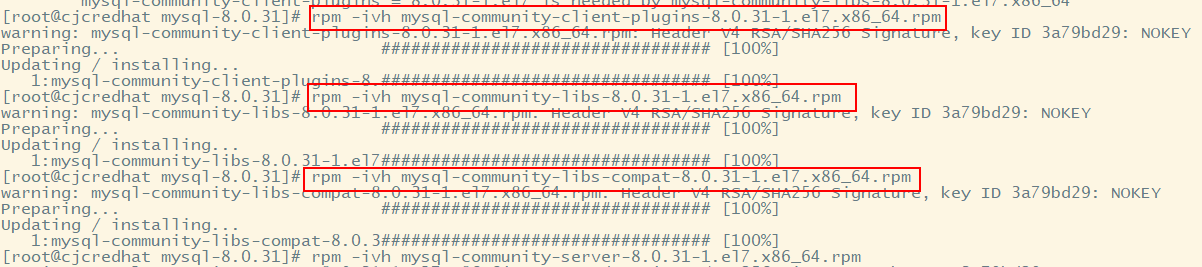 RedHat7.6安装mysql8步骤