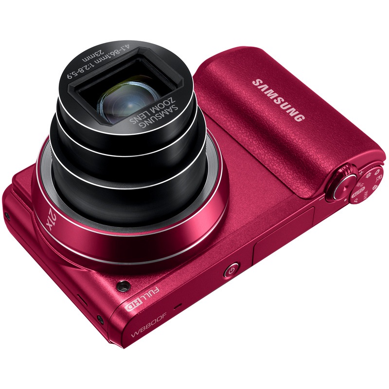 三星(samsung) wb800f 数码相机 红色(1630万像素 3英寸触摸屏 21倍光