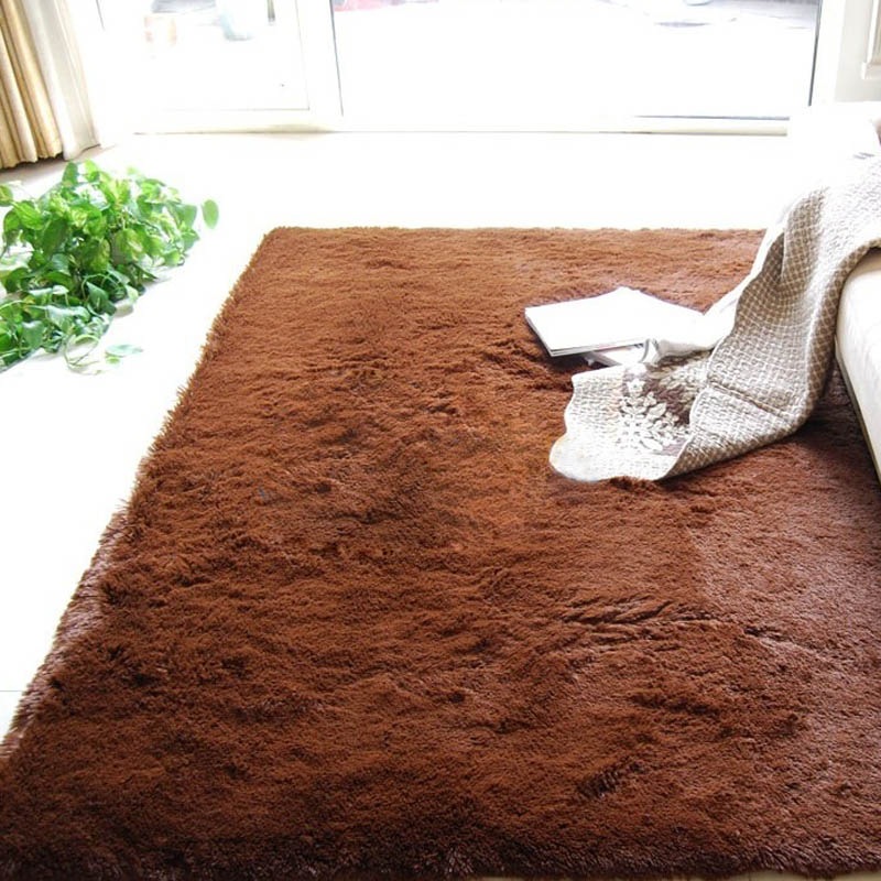 青苇 加柔 高毛丝绒 客厅地毯120x160cm 咖啡色【图片 价格 品牌 评论