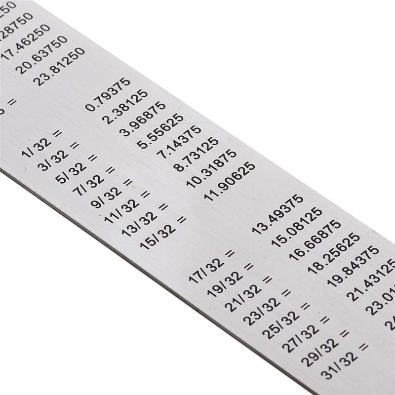 得力(deli)50cm不锈钢直尺 测量绘图刻度尺子 带公式换算表 办公用品