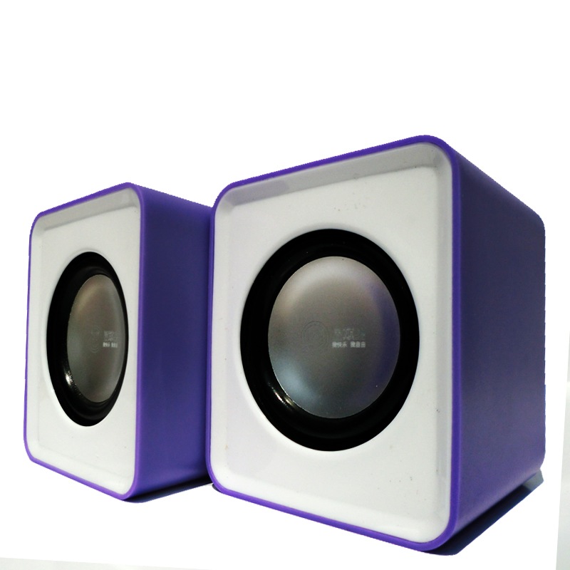 屁颠虫(hifier) 010a加强版 usb便携式线控迷你彩色笔记本音响(紫色)
