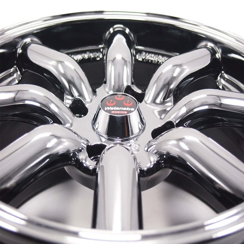 watanabe u203 专业改装汽车轮毂 钢圈 车轮铝合金 黑色真空镀 15寸*7