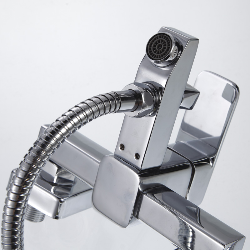 达曼琦卫浴 冷热浴缸水龙头混水阀 三联浴室淋浴花洒套装带下出水 单