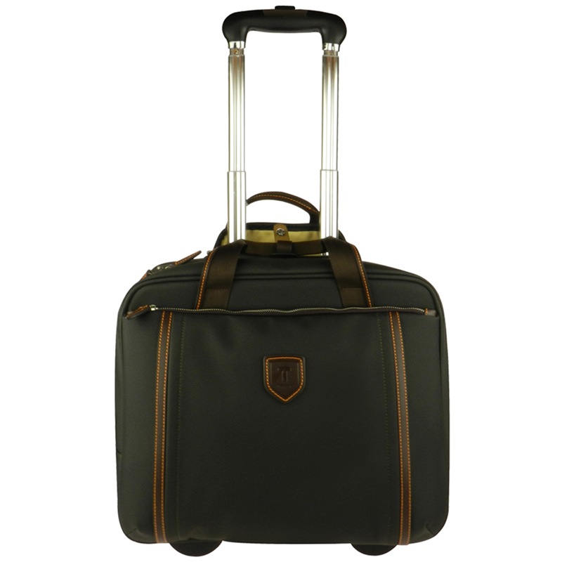 希伯莱(thelebre) 商务系列 布配皮男士16寸拉杆箱旅游首选 xk0904 灰