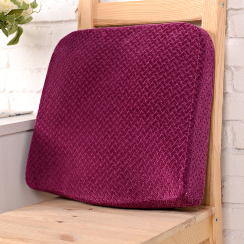 诺伊曼家纺 时尚全角度可拆洗记忆棉腰靠坐垫 紫色