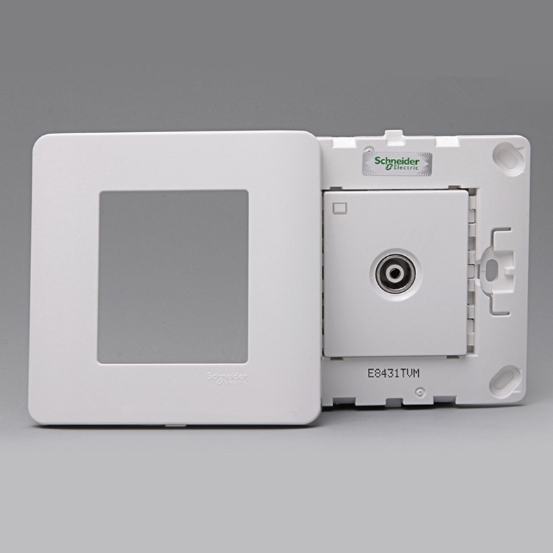 施耐德(schneider)开关插座 面板 弱电插座 一位电视带一分支插座