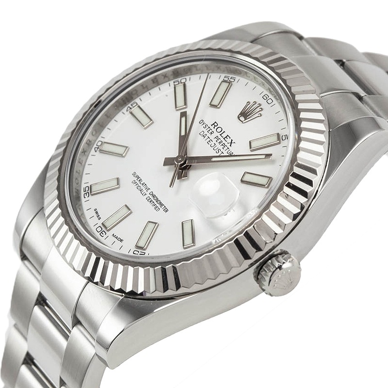 劳力士(rolex)手表 日志型系列自动机械男表116334-72210白盘条钉