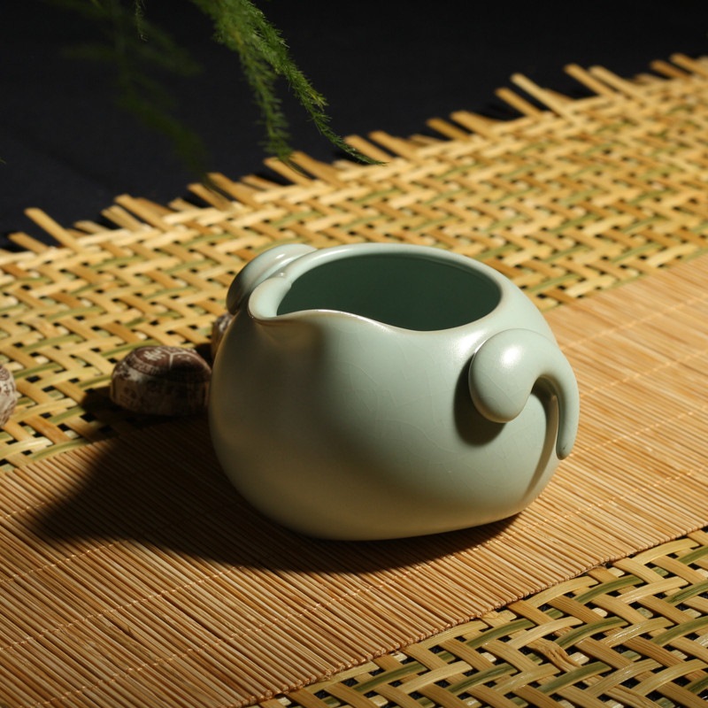 恒缘 汝窑功夫茶具套装礼盒 太极壶天青色10头