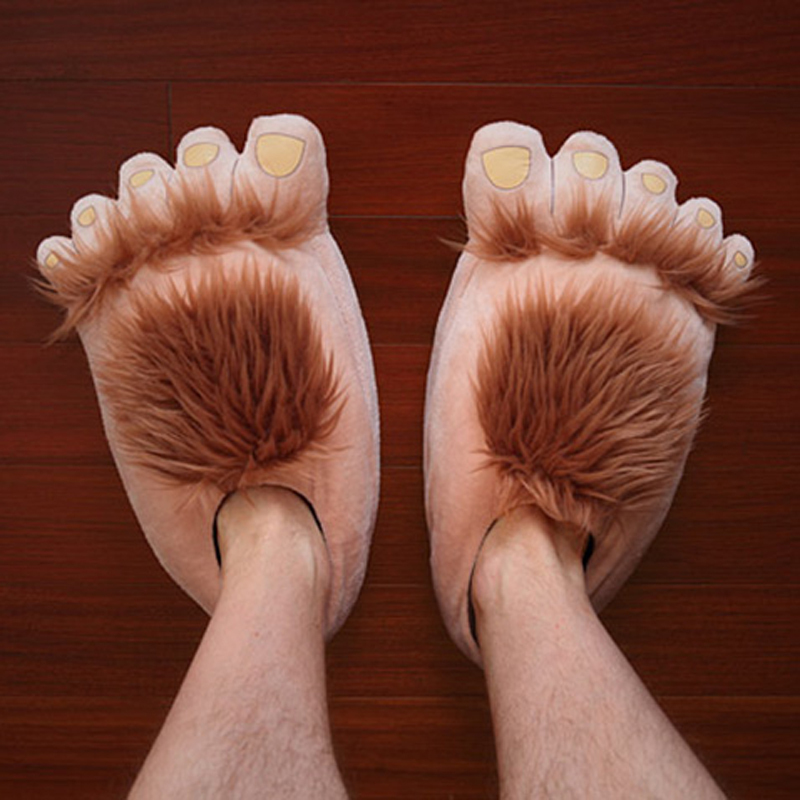 趣玩海外购 霍比特人大脚棉拖鞋 七夕情人节礼物【图片 价格 品牌