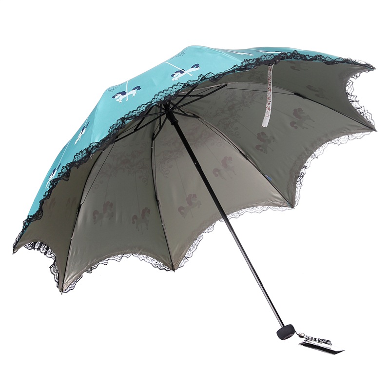 天堂伞 旋转木马三折晴雨伞33021e兰色【图片 价格 品牌 评论】-京东