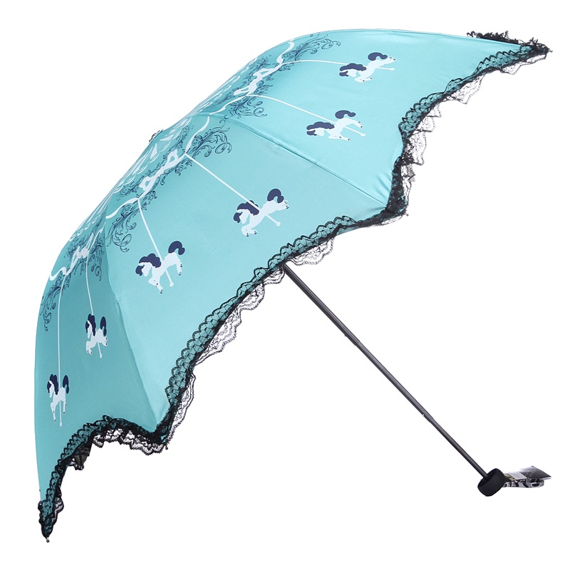 天堂伞 旋转木马三折晴雨伞33021e兰色【图片 价格 品牌 评论】-京东