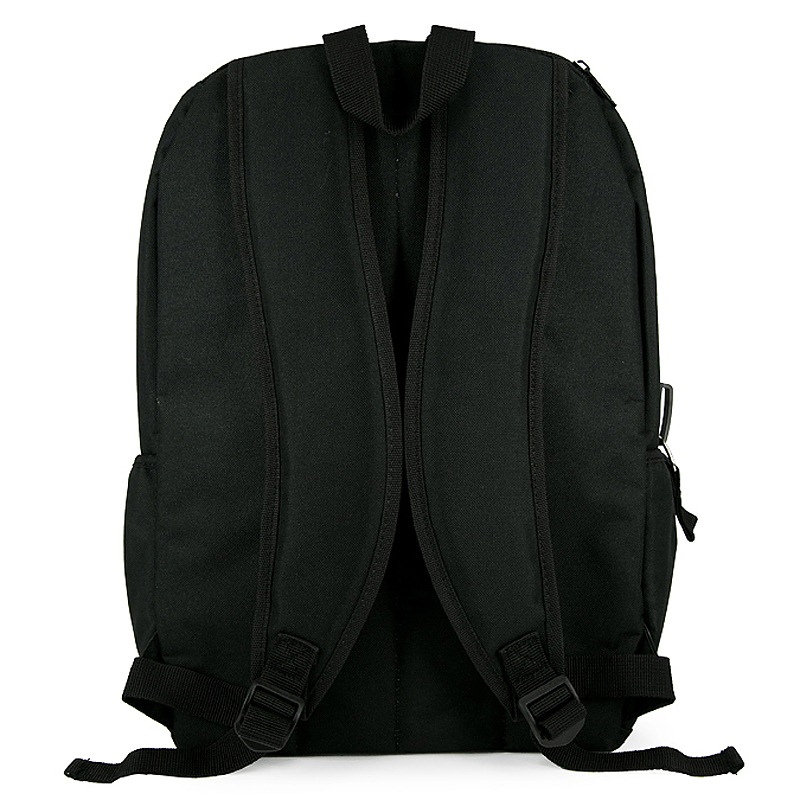 美国潮牌mojo 创意音乐节印花双肩包黑粉色